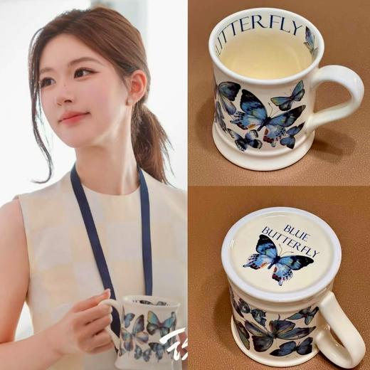 『许我耀眼』赵露思同款马克杯【许妍同款 爆款复古蝴蝶马克杯】🦋复古高颜值一眼就心动✅瓷质厚实经久耐用 商品图1