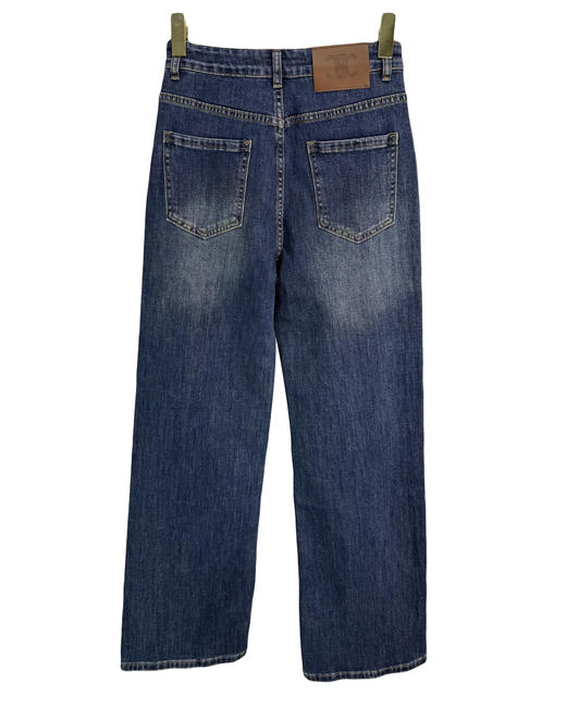 女款刺绣弹力直筒牛仔裤长裤008 商品图1