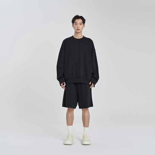 MODE COMMUTER | MC秋季阔版简约极简休闲圆领卫衣男MCE131109C 商品图1