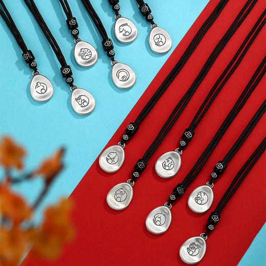 古法平安生肖银吊坠 商品图0