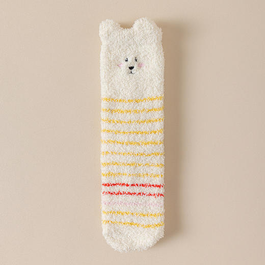 【YW】无忧购19元2双，29元5双可爱小猫小狗地板袜立体袜刺绣珊瑚绒袜子（现货发) 商品图9