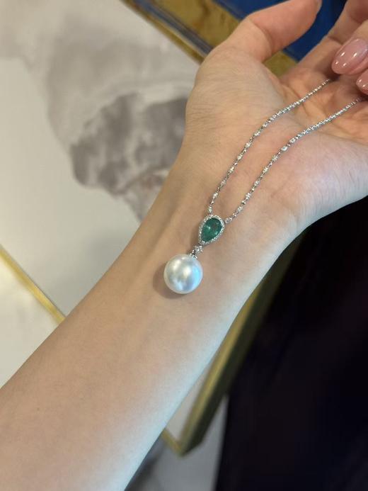 12.9mm祖母绿澳白吊坠 商品图1