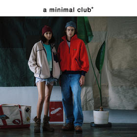 a minimal club撞色半开襟拉链摇粒绒卫衣运动户外秋冬AM59ST16