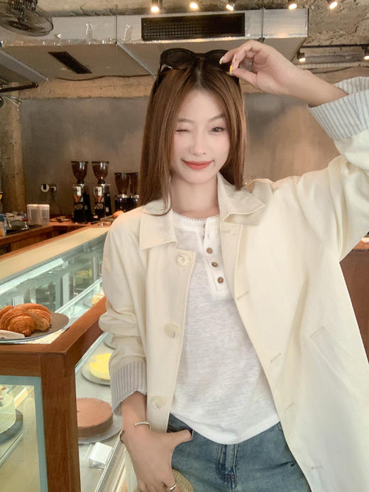 【269元任选2件】现货！成本巨贵，拍下包赚！温柔奶杏中长款风衣外套 商品图9