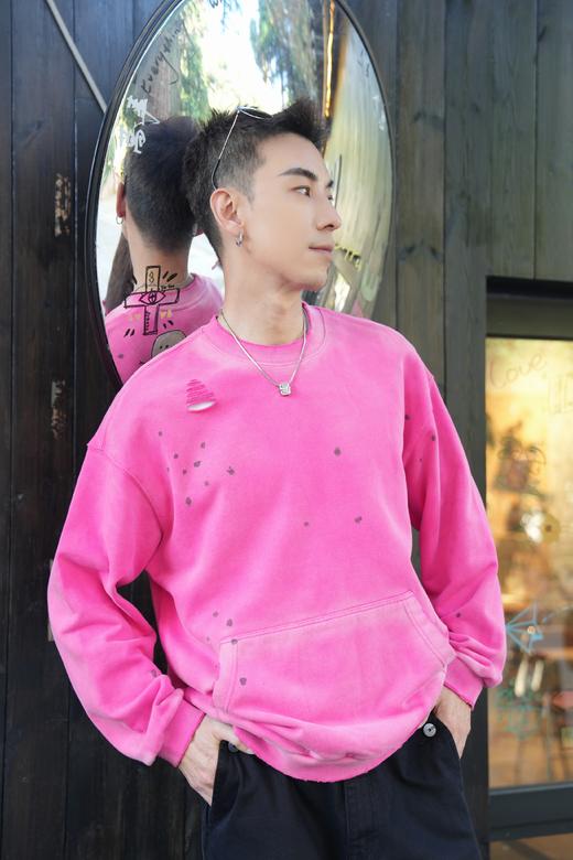 W532564309潮流破洞圆领卫衣 商品图0