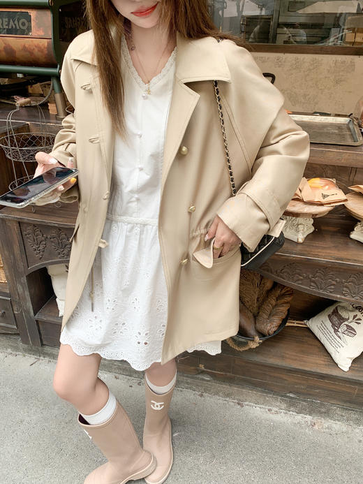 【189元任选2件】最后一波现货！V领镂空提花连衣裙 商品图5