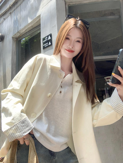 【269元任选2件】现货！成本巨贵，拍下包赚！温柔奶杏中长款风衣外套 商品图12