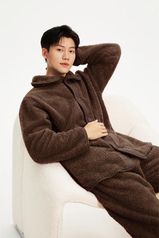 连绵·纽扣珊瑚绒男女款家居服 商品图6