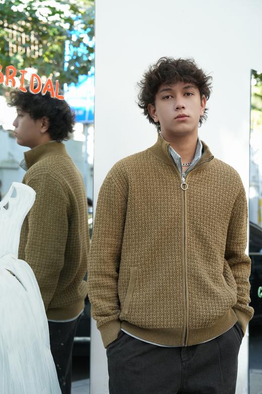 53394142提花立领针织外套 商品图1