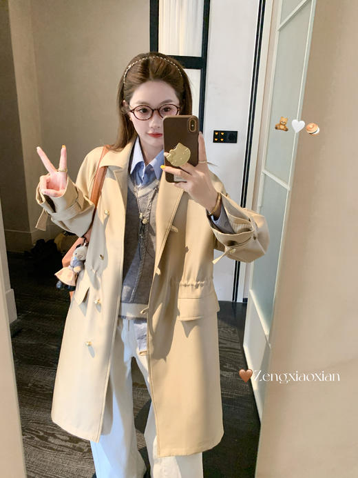 <曾小咸推荐>现货秒杀！微信超特价！收腰短款风衣外套 日常329.99 立减170 秒杀159.99！长款秒杀169.99！白色连衣裙秒杀99.99！ 商品图8