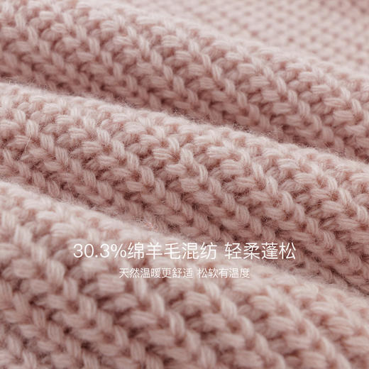 马克珍妮男女童温暖复古绵羊毛针织衫2025年秋冬新款551895 商品图3