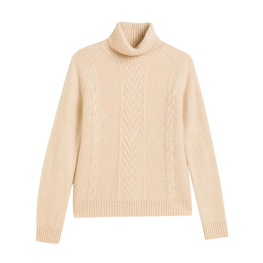 「自」全新升级【铂金会员588/天猫789/差价201】(64604)洛诗琳气质翻领三股重磅加厚羊绒衫2025秋冬亲肤针织毛衣 商品图4