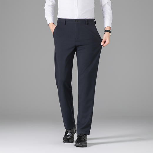 【抗皱免烫】罗蒙秋冬休闲毛呢裤男士不易褪色立体剪裁舒适百搭通勤长裤子男 商品图3