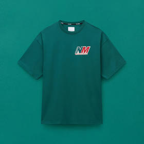 Napapijri 中性徽标印花 Ocelot 棉质圆领短袖平纹针织T恤 深绿色 NP0A4HEWG2A