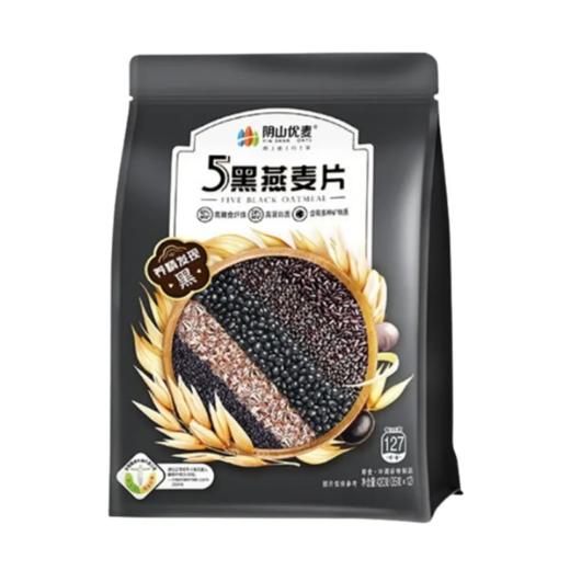 【超市】阴山优麦 冲调即食5黑燕麦片 420g（35g*12包）/袋 商品图0