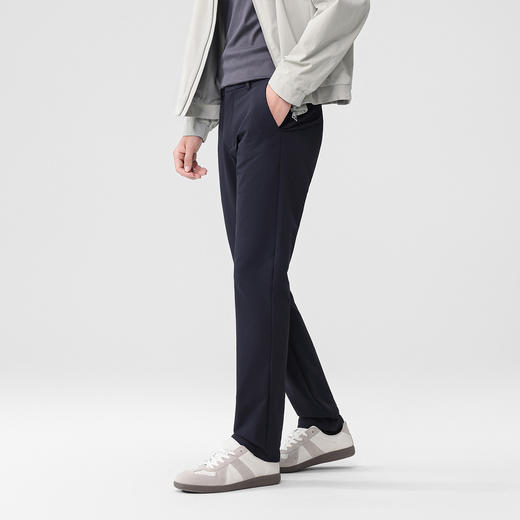 罗蒙秋冬休闲裤户外暗纹肌理创新如意腰头设计百搭日常显腿长长裤子男 商品图4