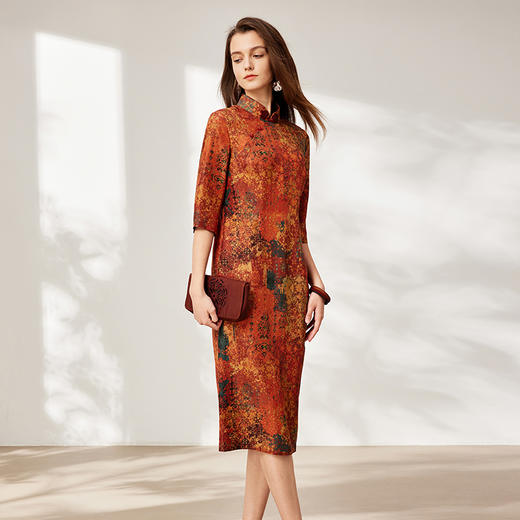 TANGYcollection2025冬季新品商场款中国风锦俗系列连衣裙L254806 商品图1