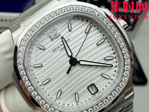 3K百达翡丽运动优雅系列 鹦鹉螺7118 白盘钻圈 女士腕表 324一体机 商品图3