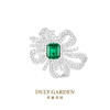 杜丽花园DULY GARDEN祖母绿花朵胸针11308ZG 商品缩略图1