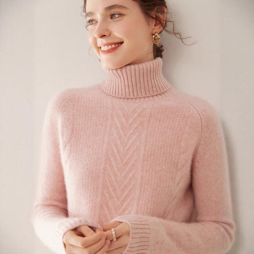 「自」全新升级【铂金会员588/天猫789/差价201】(64604)洛诗琳气质翻领三股重磅加厚羊绒衫2025秋冬亲肤针织毛衣 商品图0