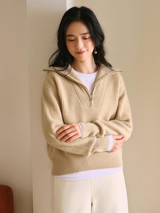 邓肯羊绒polo拉链毛衫FCE4CST177 商品图0