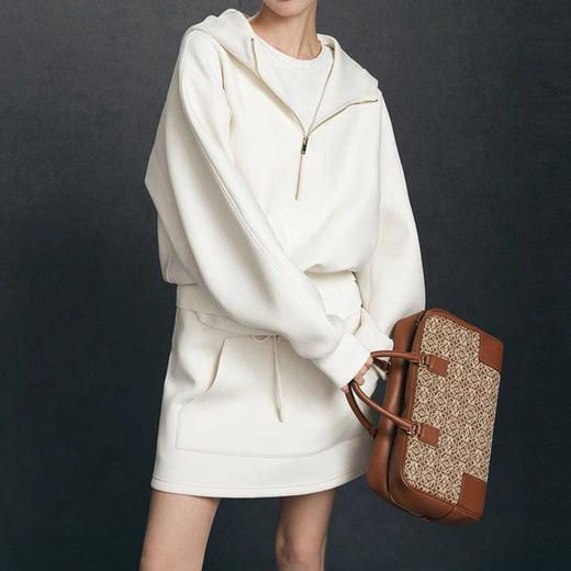 馥迦休闲气质半拉链连帽卫衣 商品图8