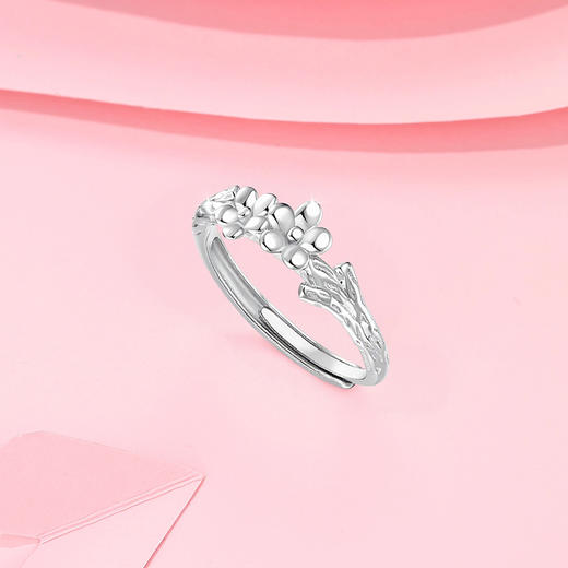 卡蒂罗KADER 海棠浮香女戒 花开富贵新中式国风花朵设计开口可调节单戒 小众精致高级日常百搭 商品图2