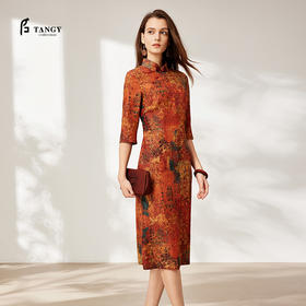 TANGYcollection2025冬季新品商场款中国风锦俗系列连衣裙L254806