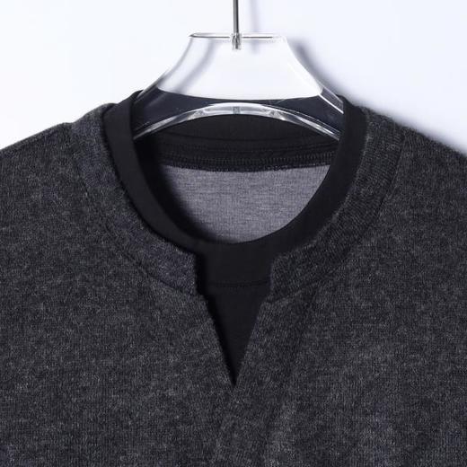 SDSA男士秋冬新款痞帅男装韩版撞色拼接圆领卫衣下摆松紧设计百搭 商品图2