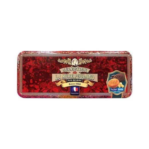 【超市】普拉妈妈传统什锦法式黄油饼干(梦红礼罐装)375g 商品图0