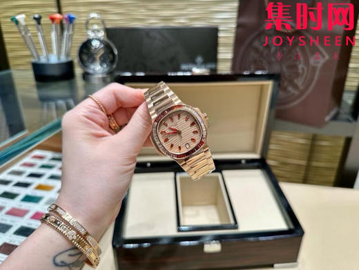 3K百达翡丽运动优雅系列 鹦鹉螺7118 渐变橙红宝石 女士腕表 324一体机 商品图0