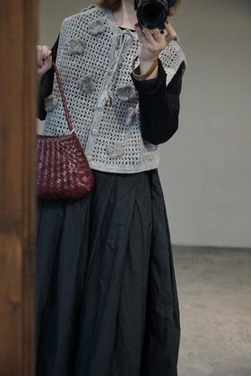 Tumugu 羊毛针织背心(2色可选)