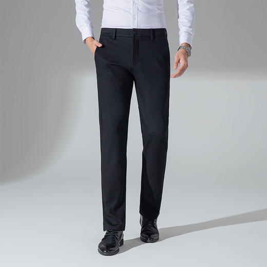 罗蒙秋冬款休闲裤男士磨毛双面拉毛如意腰设计显腿长舒适百搭上班通勤长裤子 商品图1