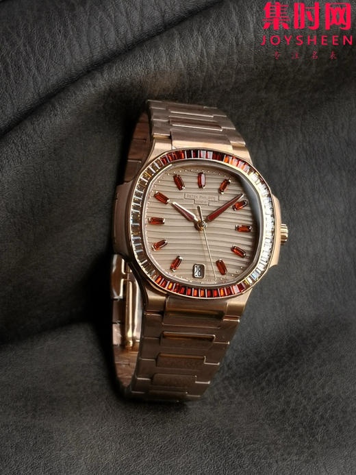 3K百达翡丽运动优雅系列 鹦鹉螺7118 渐变橙红宝石 女士腕表 324一体机 商品图1