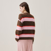 谜底圆领套头针织衫长袖2025年冬季新品宽松条纹亲肤女254MZ1906 商品缩略图2