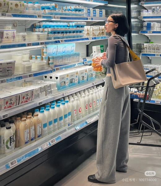 alright then窄腰头弧形香蕉锥形裤弯刀裤子8010401 商品图3