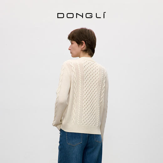 东黎 • 你本珍贵 牧云 女士秋季绞花圆领套衫 5547 商品图7