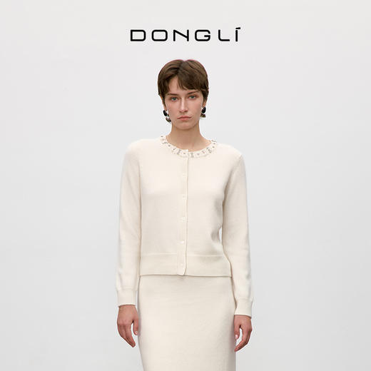 东黎 • 你本珍贵 碎星 山羊绒女士秋季钉钻开衫 5383 商品图1