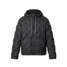 L-C  绗缝连帽纽扣棉服