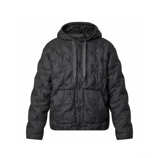 L-C  绗缝连帽纽扣棉服 商品图0