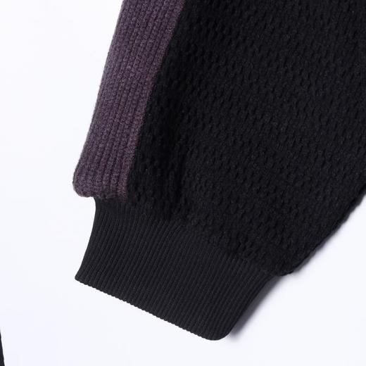 52092SDSA秋冬新款痞帅男装潮牌撞色肌理感立领卫衣下摆松紧设计百搭 商品图4