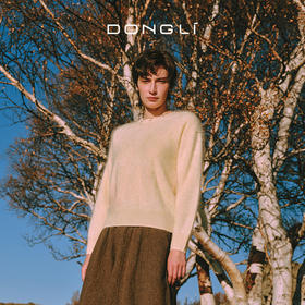 东黎 • 你本珍贵 冰晶暖绒 山羊绒女士秋季钉钻拉毛套衫 5456