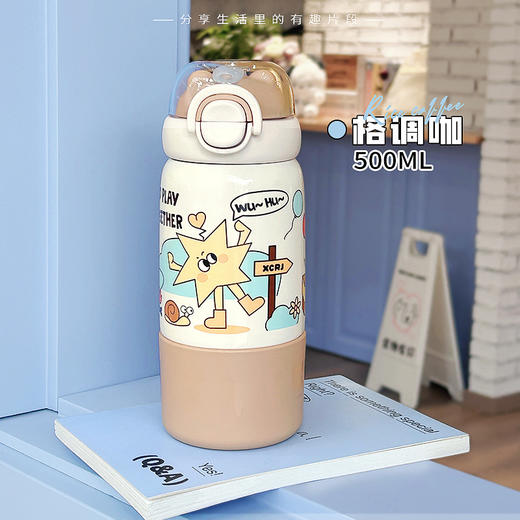 【原创花式三饮！拍下送杯刷！】保温杯家用 304不锈钢男女生儿童学生高颜值水杯 便携防摔保温杯子 商品图5