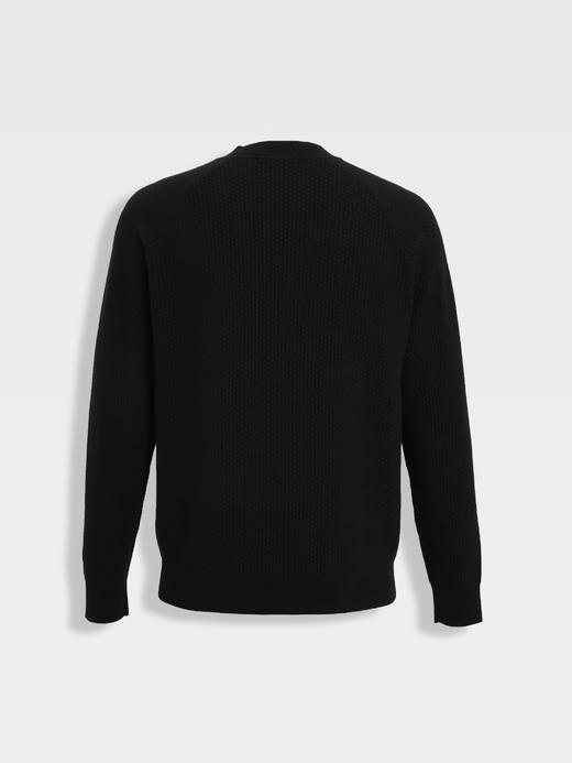 callisto璀璨黑织艺系列绵羊毛毛衣 商品图1