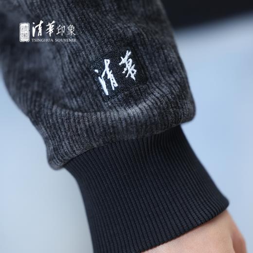 清华文创斜体英文落肩款套头帽衫 商品图8