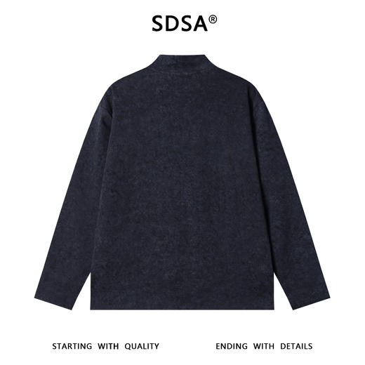 T4906SDSA男士秋冬新款痞帅男装潮牌简约扎染倒三角半高领长袖T恤百搭 商品图5