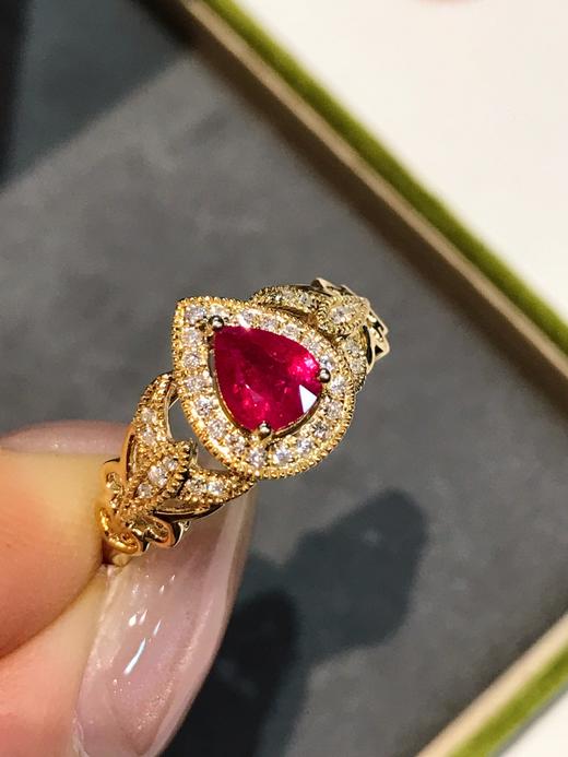 0.68ct刻面红宝石戒指 商品图3