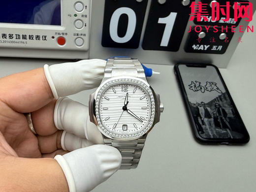 3K百达翡丽运动优雅系列 鹦鹉螺7118 白盘钻圈 女士腕表 324一体机 商品图0