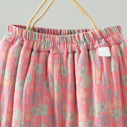 GYH 3758复古印花棉裤拼接加厚休闲宽松直筒裤 商品图2