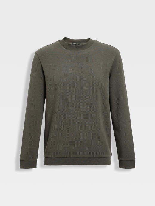 callisto橄榄绿莫代尔混纺卫衣 商品图0